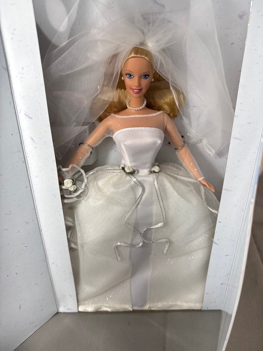 Barbie Doll Blushing Bride NIB 1999 Vintage White Wedding Gown Blonde Hair